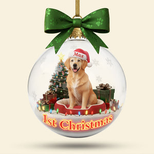 Personalized Gifts For Dog Lovers, Dog Custom Photo Acrylic Christmas Ornament 01hyti041125
