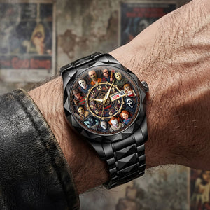 Horror Lover Men's Watch - Personalized Gifts For Horror Fans Stainless Steel Men's Watch 03HUTI240126
