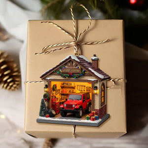 Off Road Car Garage Miniature 1 Side Ornament - Personalized Gift For Christmas Ornament 03PGTI241025