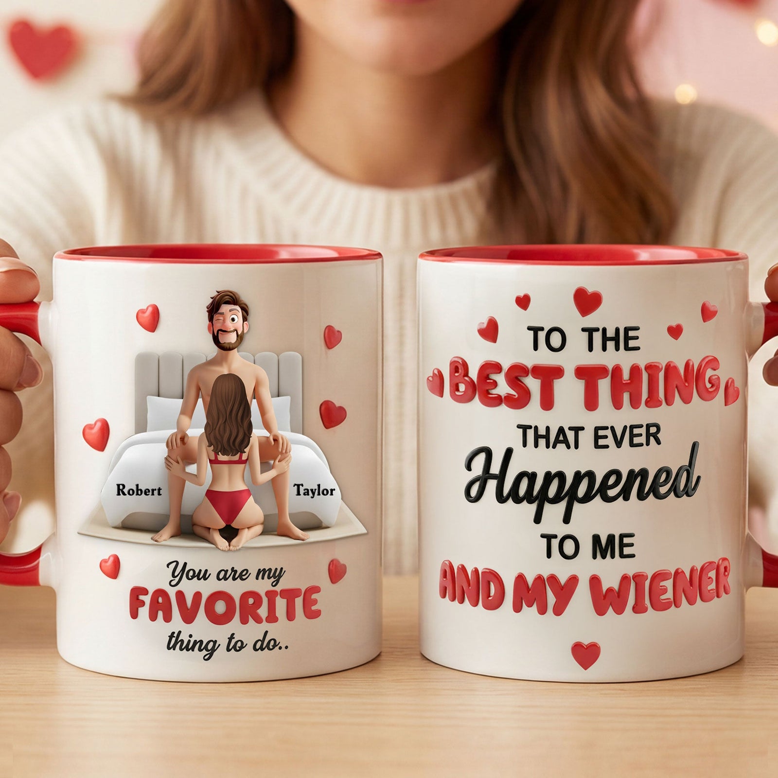 Funny Couple Accent Mug - Personalized Gifts For Couple 03KITI090226