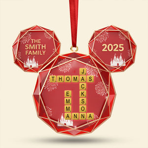 Crossword Family Ornament - Personalized Gift For Family Christmas Ornament 01NATI291025