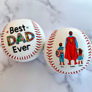 Super Powerful Dad Baseball - Personalized Gift For Dad 011ACHU290425PA-Homacus