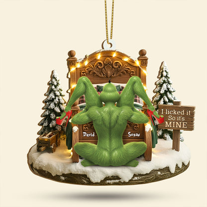 Naughty Green Couple Ornament - Personalized Gifts For Couple 03tgti120925