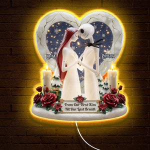 Spooky Couple LED Wall Sign - Personalized Gifts For Couple 01pati200925