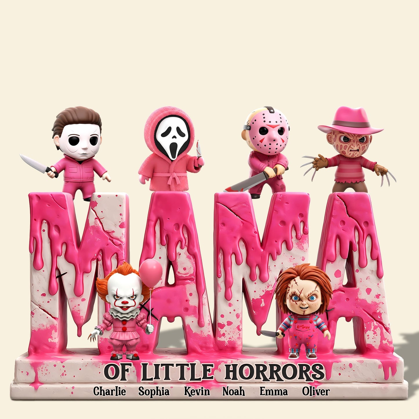 Personalized Gifts For Mom Plaque Mama Of Little Horrors 01qhti140425-Homacus