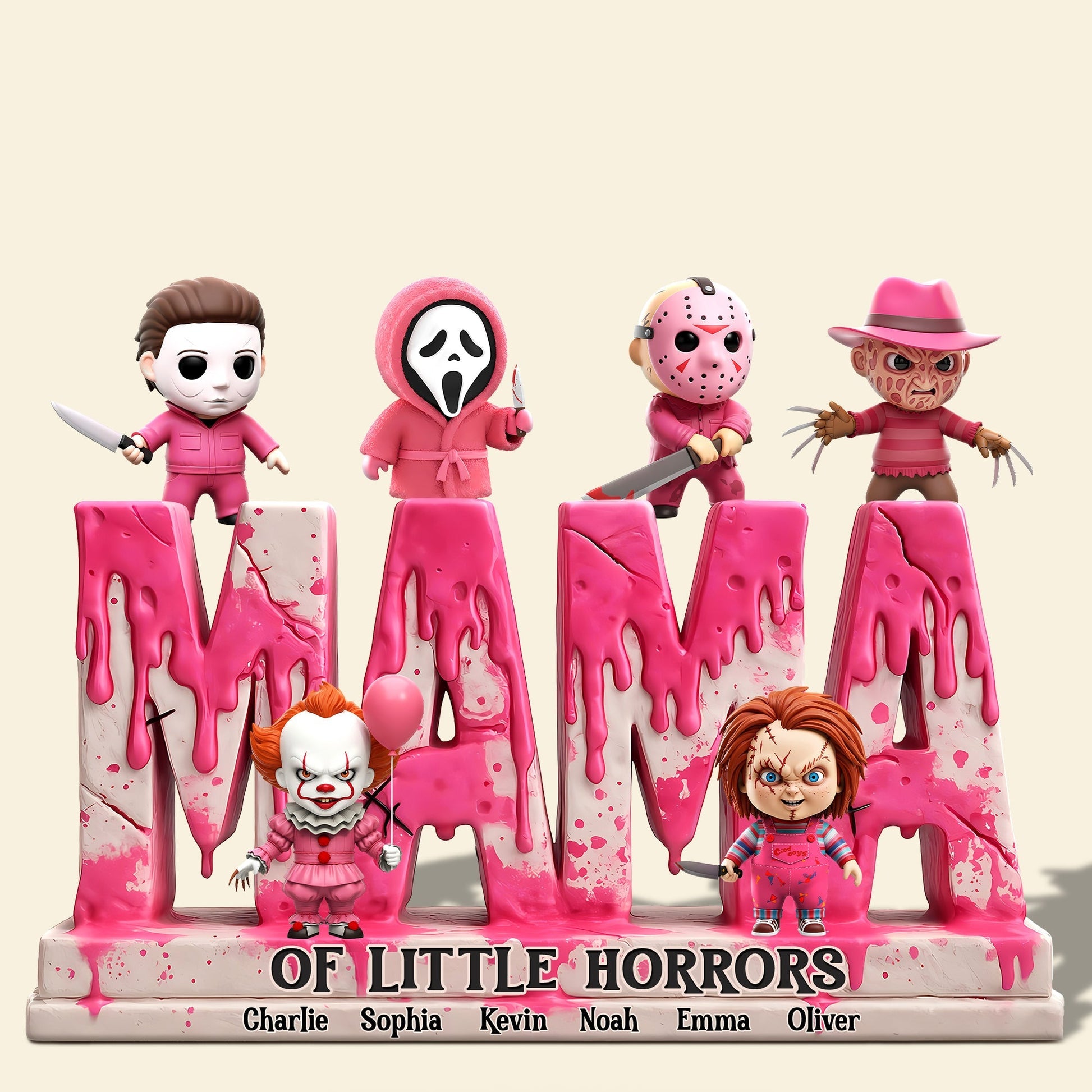Personalized Gifts For Mom Plaque Mama Of Little Horrors 01qhti140425-Homacus