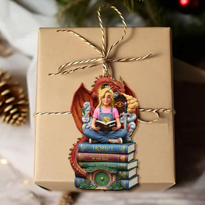Book Lover Ornament - Personalized Gift For Book Lover Christmas Ornament 01HUTI171025