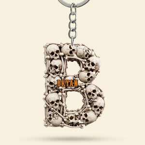 Skull Keychain - Personalized Gifts For Skull Lovers 02huti240725