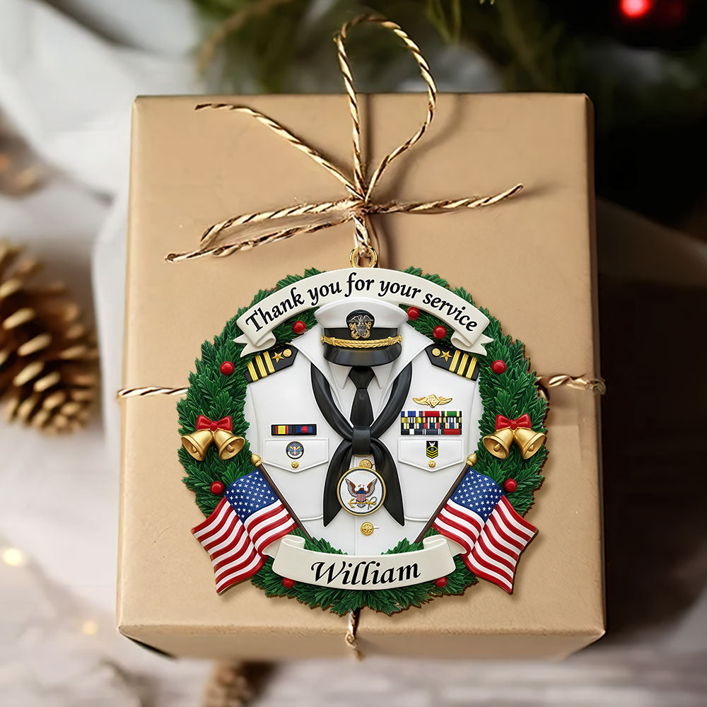 Military Appreciation Christmas Ornament Personalized Gifts For Veterans 03KITI200925