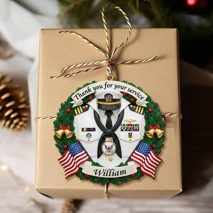Military Appreciation Christmas Ornament Personalized Gifts For Veterans 03KITI200925
