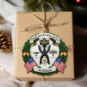 Military Appreciation Christmas Ornament Personalized Gifts For Veterans 03KITI200925