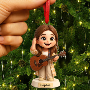 Guitarist Ornament - Custom Photo Gifts For Guitar Lovers 02pgti290825