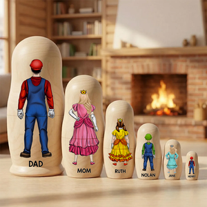 The Ultimate Power Family Wooden Nesting Dolls - Personalized Gift For Family 05QHHU080426PA