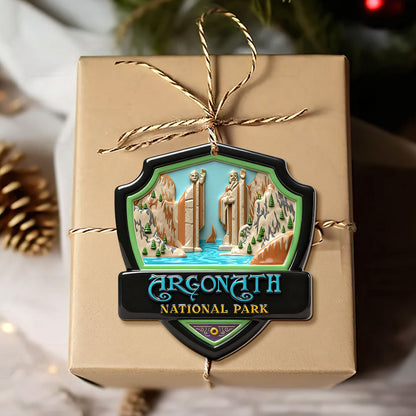 Fantasy Location Shield Ornament - Personalized Gifts For Movie Fans 03QHTI081025