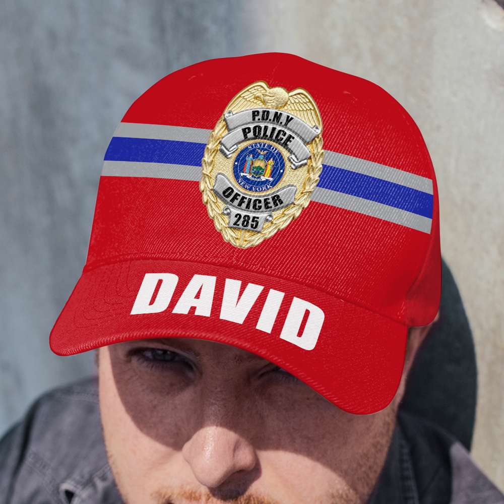 Custom Police Badge And State Seal - Personalized Classic Cap - Classic Cap - GoDuckee