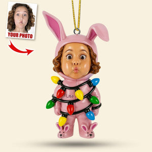 Cute Rabbit Ornament - Custom Photo Gifts For Loved Ones 02huti270825
