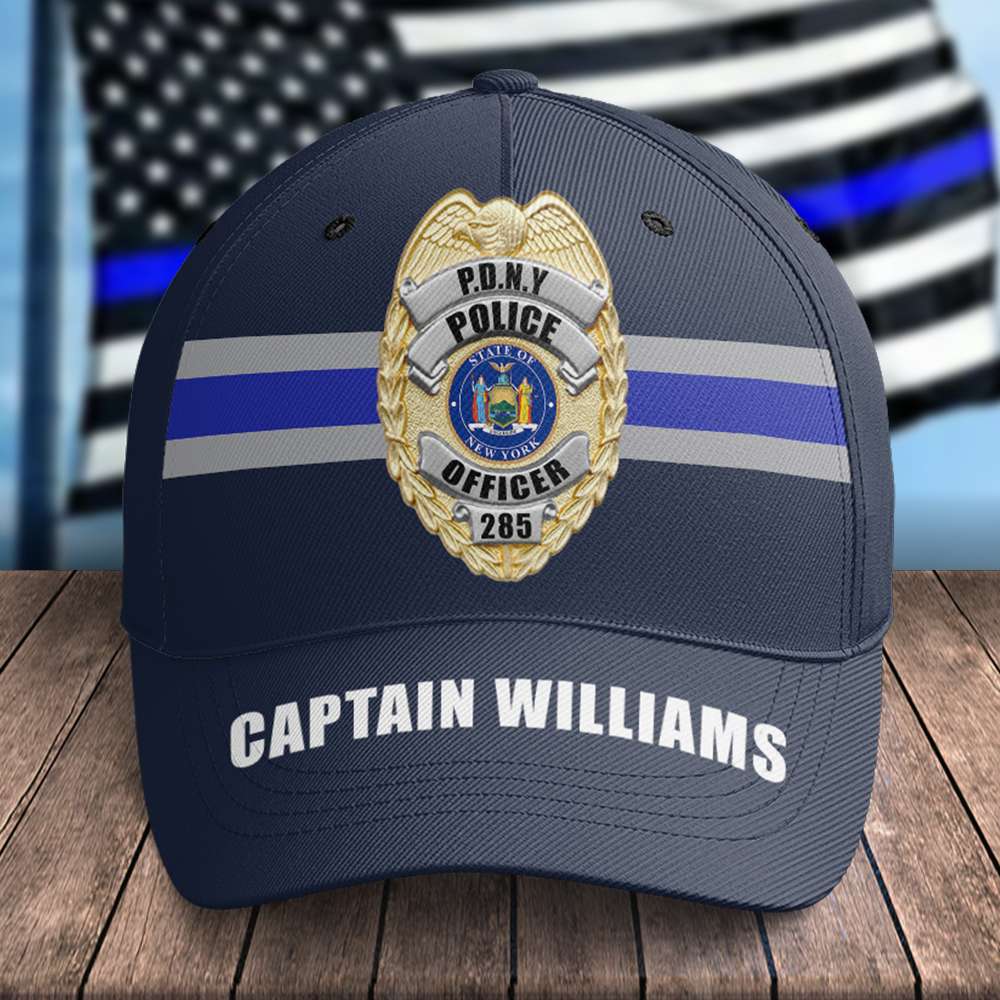 Custom Police Badge And State Seal - Personalized Classic Cap - Classic Cap - GoDuckee