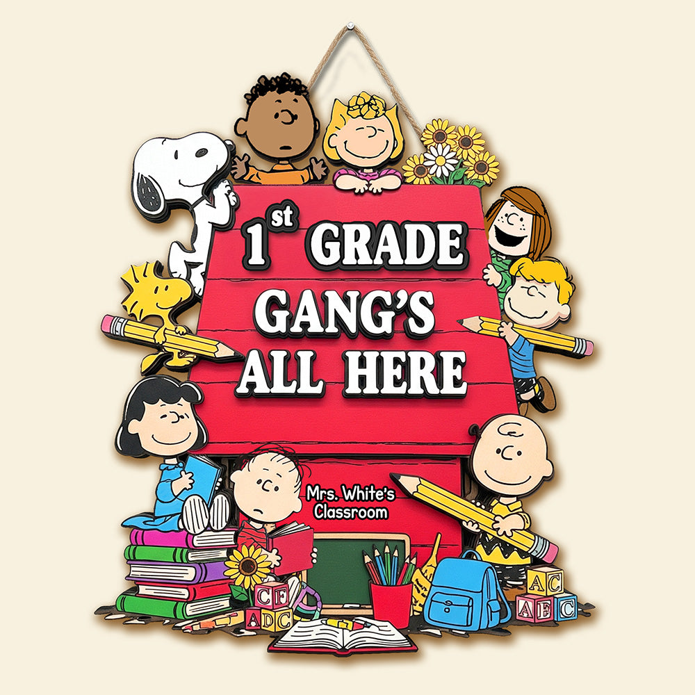 Cute Classroom Decor Wood Sign, Personalized Gifts For Teacher 03qhmg220725