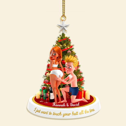 Funny Couple Christmas Ornament Personalized Gifts For Couple 04NAMG210825HG