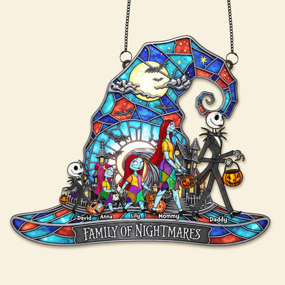 Family Of Nightmares Suncatcher Ornament Personalized Gifts For Family 02OHMG210825