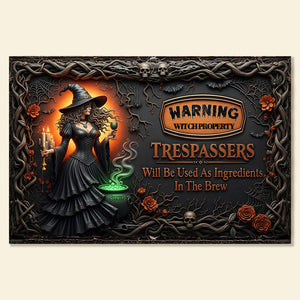 Witch Metal Sign - Personalized Gifts For Witch Fan 01pgmg180725-Homacus