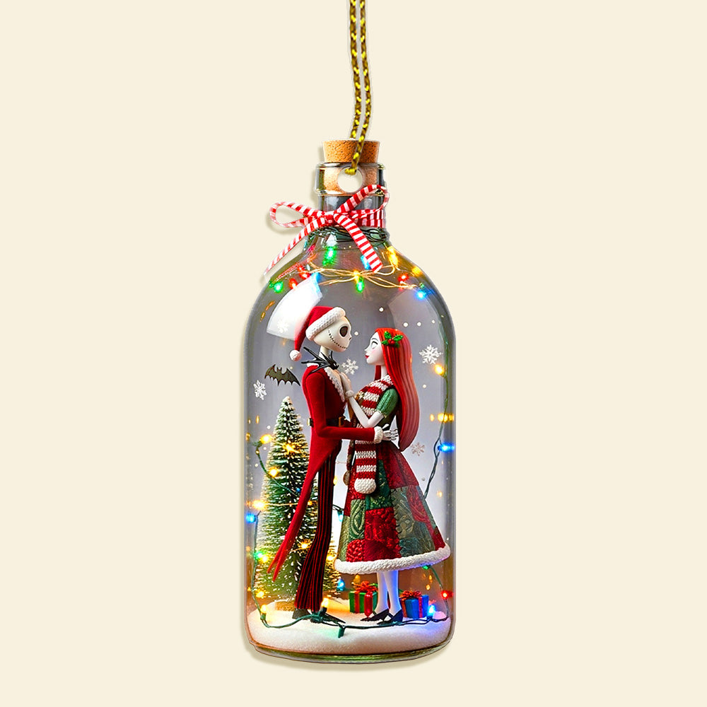 Skeleton Couple Christmas Ornament - Personalized Gifts For Couple 04TOMG130825