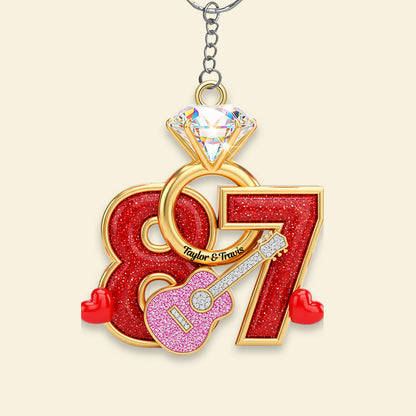 Sparkling Diamond Ring Keychain - Personalized Christmas Gifts For Couple 04OHMG290825