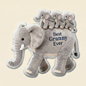 Elephant Family Personalized Gifts For Mom Shaped Pillow 05humg310126 - Pillow - GoDuckee