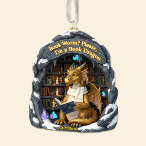 Bookworm Christmas Ornament Personalized Gifts For Book Lovers 04HYMG241025