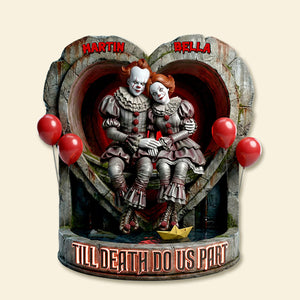 Gothic Love Couple Acrylic Plaque - Personalized Gift For Couples 02PAMG030226