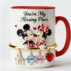 You’re My Missing Piece Couple Mug - Personlized Gift For Couples 03NAMG291225