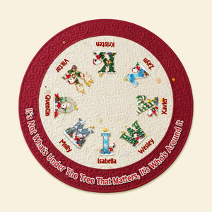 Alphabet Family Tree Skirts - Personalized Gift For Family Christmas Tree Skirt 04NAMG101025