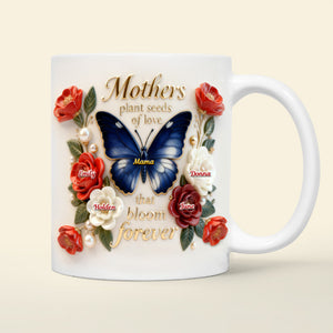 Floral Butterfly Mom And Kids Coffee Mug - Personalized Gifts For Mother's Day Coffee Mug 04TOMG250226