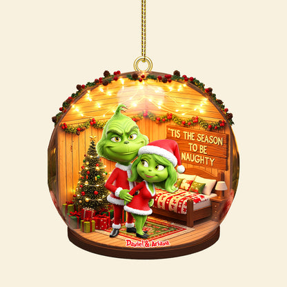 Personalized Gifts For Christmas, Naughty Couple Miniature Room Custom Shape Acrylic Ornament 02pgmg160925