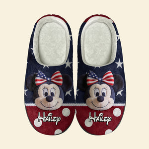 Cute America Theme Slippers - Personalized Gifts 03pamg030226-Homacus