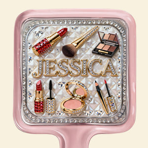Makeup Artist Handheld Mirror - Personalized Gifts For Her 05namg130226
