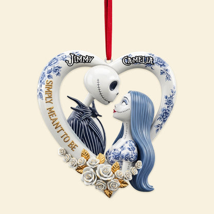 Personalized Gifts For Christmas, Couple Toile de Jouy Custom Shape Acrylic Ornament 03pgmg260925