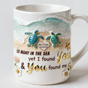 Turtle Couple Coffee Mug - Personalized Gifts For Couple 04tomg150126