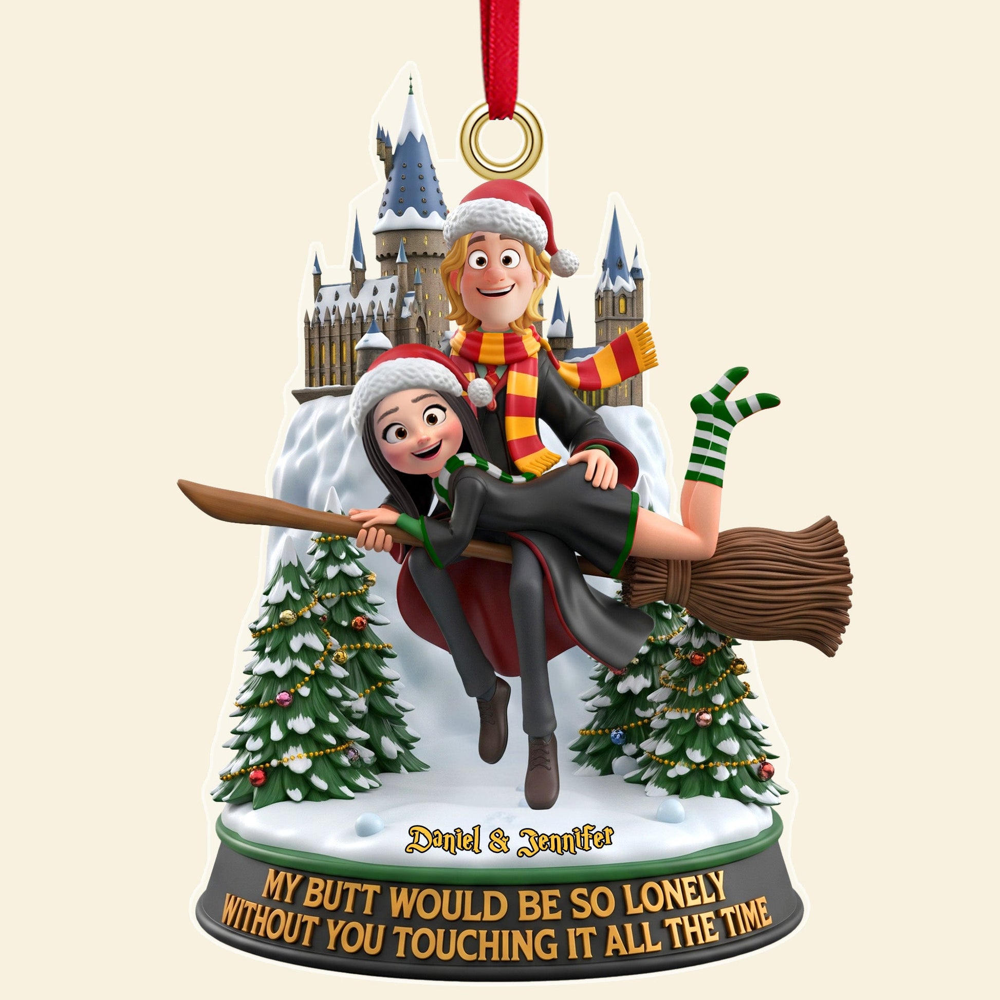 Personalized Gifts For Christmas, Lovely Couple Acrylic Ornament 02namg190925-Homacus