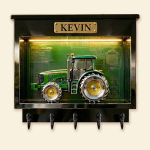 Tractor Acrylic Key Hanger - Personalized Gifts For Tractor Lover Key Hanger 05TGMG130126
