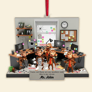 Funny Coworker Monkey Acrylic Ornament - Personalized Gifts For Boss 06kimg191125
