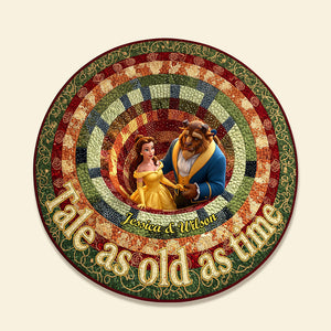 Couple Quilted Round Mat - Personalized Gifts For Couple 01TGMG300925