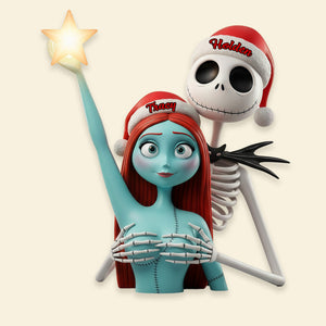 Naughty Couple Acrylic Christmas Tree Topper - Personalized Gifts For Couple 03ohmg191125