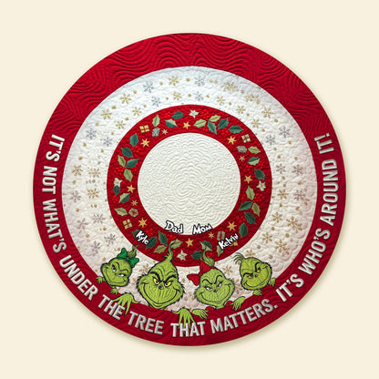 Christmas Gift For Kid Monster Quilted Tree Skirt 01pgmg150925-Homacus