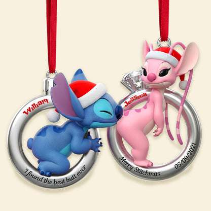 Personalized Gifts For Couple, Little Monster Christmas Rings Acrylic Ornament 03ohmg130925