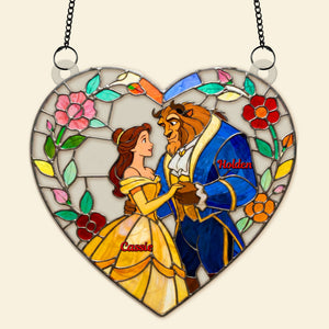 Romantic Couple Suncatcher Ornament Personalized Gifts For Couple 04HYMG090126