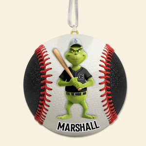 Softball Green Monster Ornament - Personalized Gifts For Sport Lover Christmas Ornament 01OHMG041025