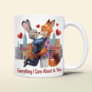 Couple Everything I Care About Coffee Mug - Personalized Gifts For Couple 04namg051225