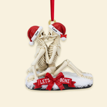 Excited Bone Couple Christmas Ornament, Personalized Gifts For Couple 02qhmg100925