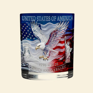 Proud Anniversary Round Glass, Personalized Gifts For Patriots 01qhdt300126
